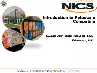 Introduction to Petascale Computing