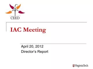 IAC Meeting