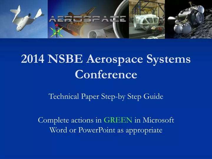 2014 nsbe aerospace systems conference