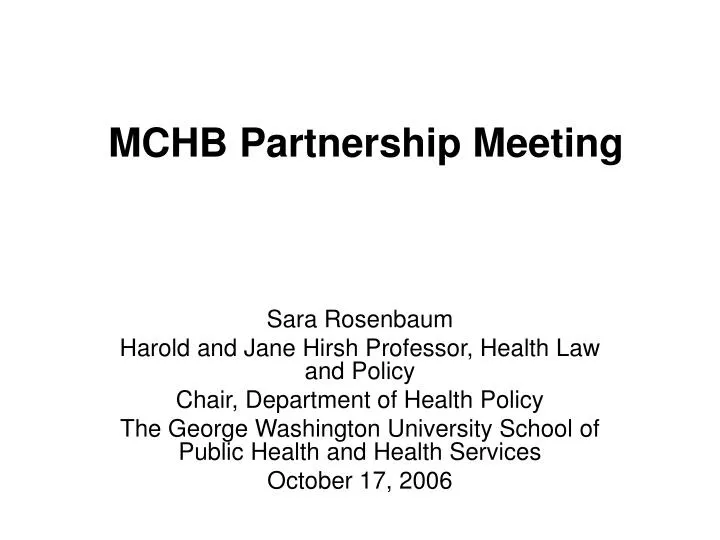 mchb partnership meeting