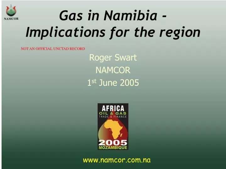 gas in namibia implications for the region