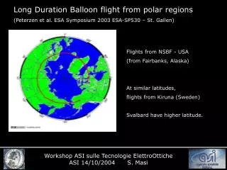 Long Duration Balloon flight from polar regions