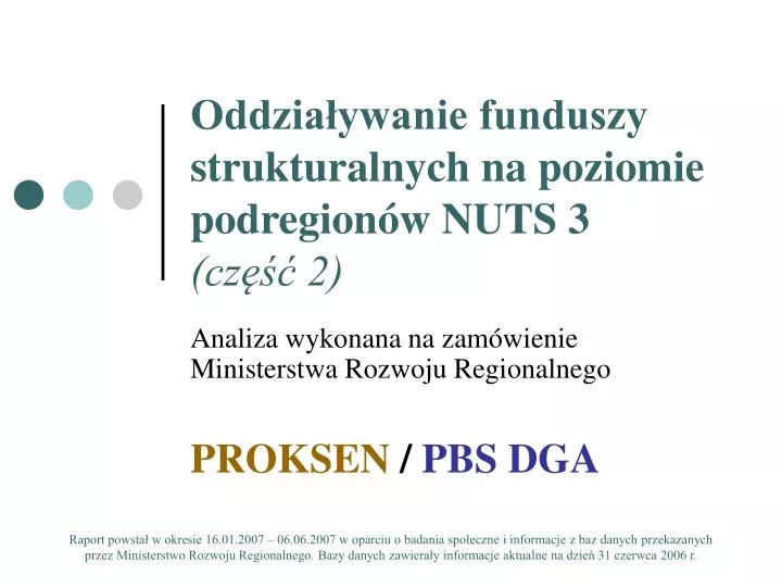 oddzia ywanie funduszy strukturalnych na poziomie podregion w nuts 3 cz 2