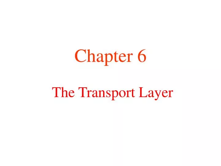 the transport layer