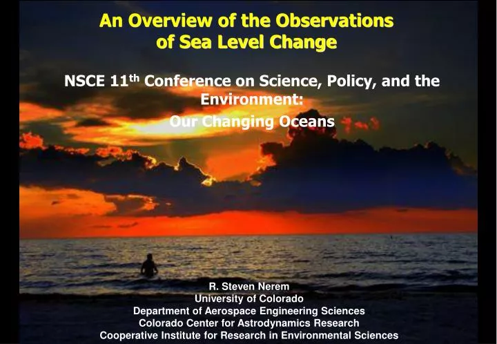 an overview of the observations of sea level change