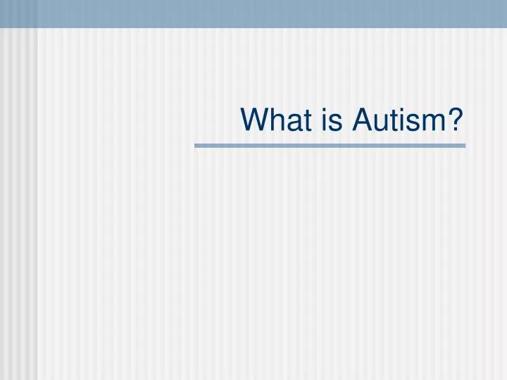 what is autism
