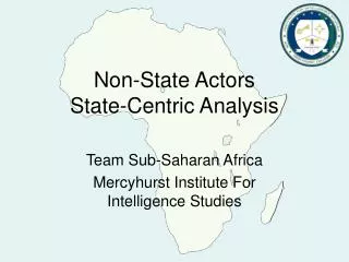 Non-State Actors State-Centric Analysis
