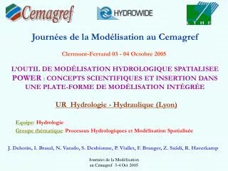 journ es de la mod lisation au cemagref