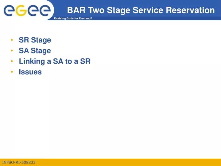 bar two stage service reservation