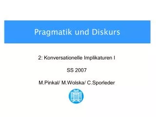 pragmatik und diskurs