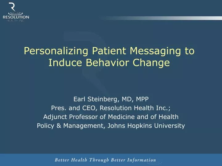 personalizing patient messaging to induce behavior change
