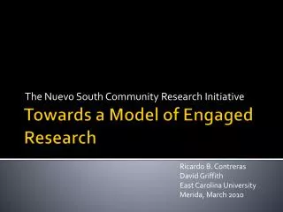 Towards a Model of Engaged Research