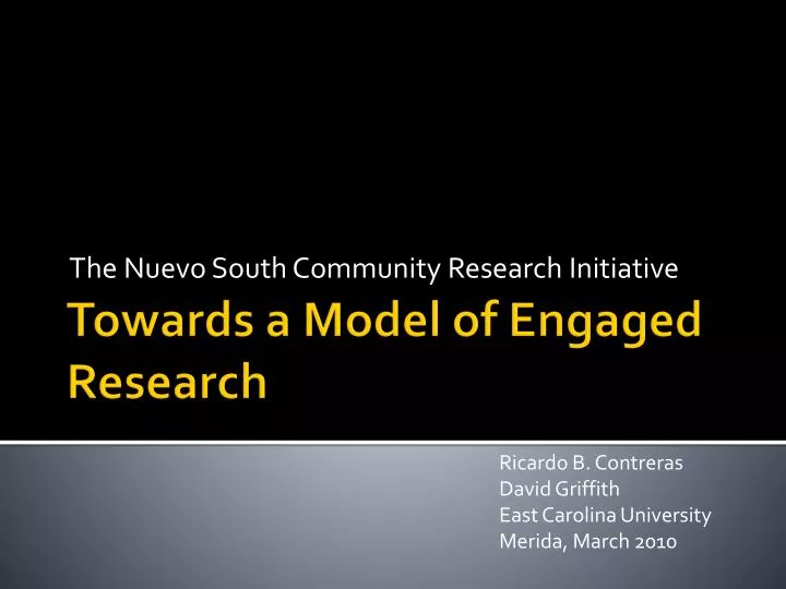 the nuevo south community research initiative