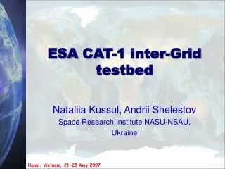 ESA CAT-1 inter-Grid testbed