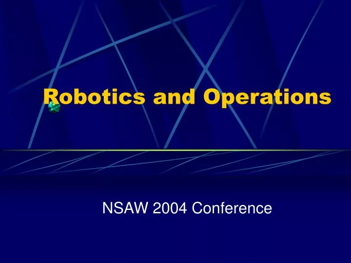 robotics and operations