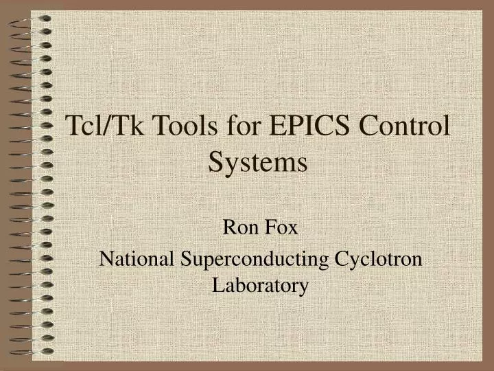 tcl tk tools for epics control systems
