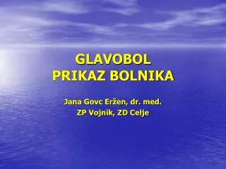 glavobol prikaz bolnika