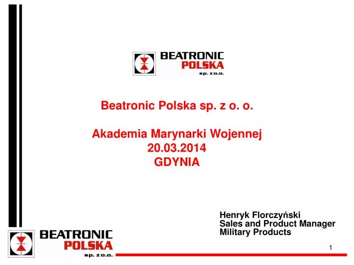 beatronic polska sp z o o akademia marynarki wojennej 20 03 20 14 gdynia