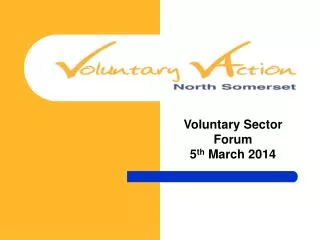 Voluntary Sector Forum 5 th March 2014