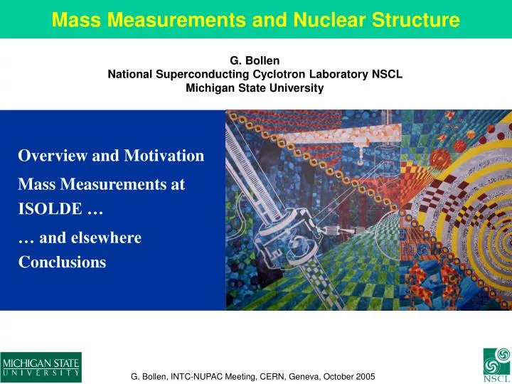 mass measurements and nuclear structure