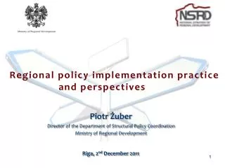 Regional policy implementation practice and perspectives
