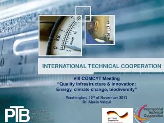 INTERNATIONAL TECHNICAL COOPERATION