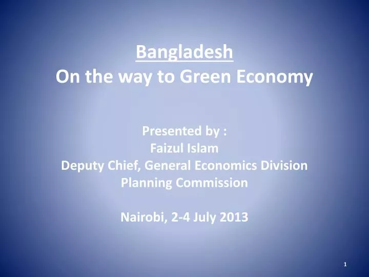 bangladesh on the way to green economy