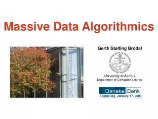 Massive Data Algorithmics