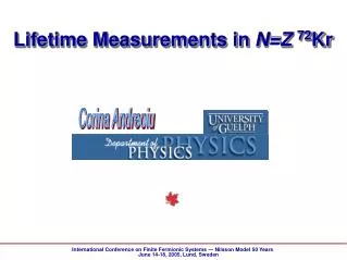 Lifetime Measurements in N=Z 72 Kr