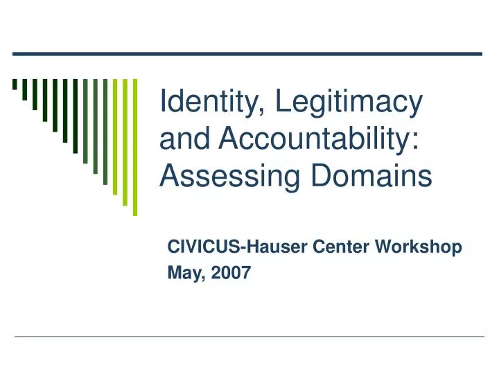 identity legitimacy and accountability assessing domains