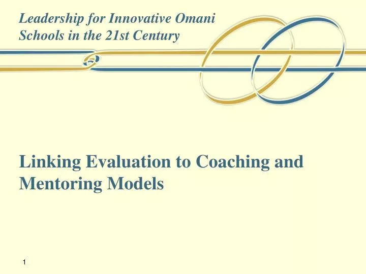 linking evaluation to coaching and mentoring models