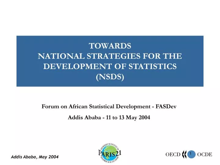 towards national strategies for the development of statistics nsds