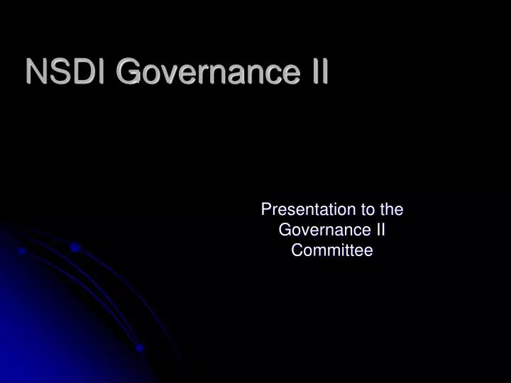 nsdi governance ii
