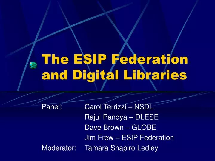 the esip federation and digital libraries