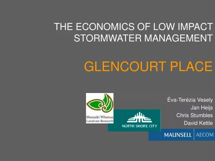 the economics of low impact stormwater management