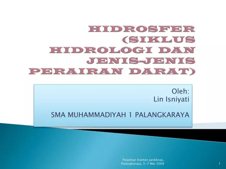 hidrosfer siklus hidrologi dan jenis jenis perairan darat
