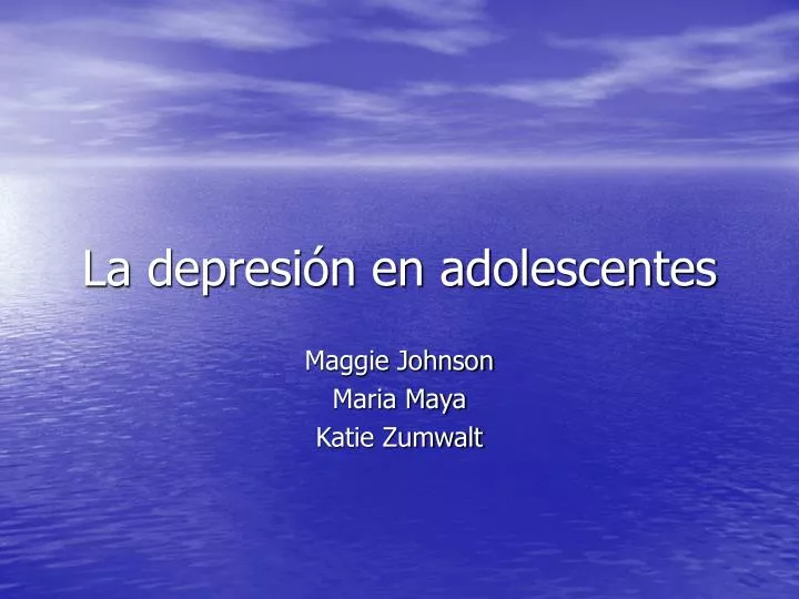 la depresi n en adolescentes