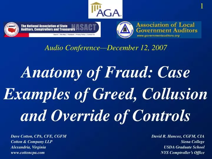 anatomy of fraud case examples of greed collusion and override of controls