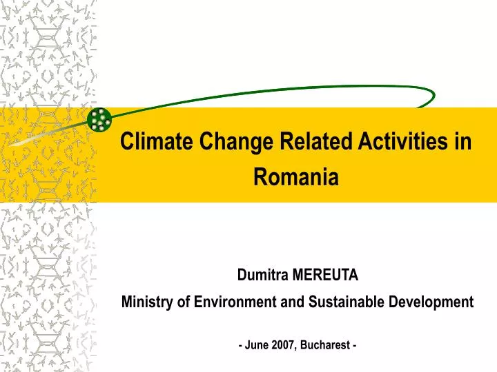 climate change related activities in romania