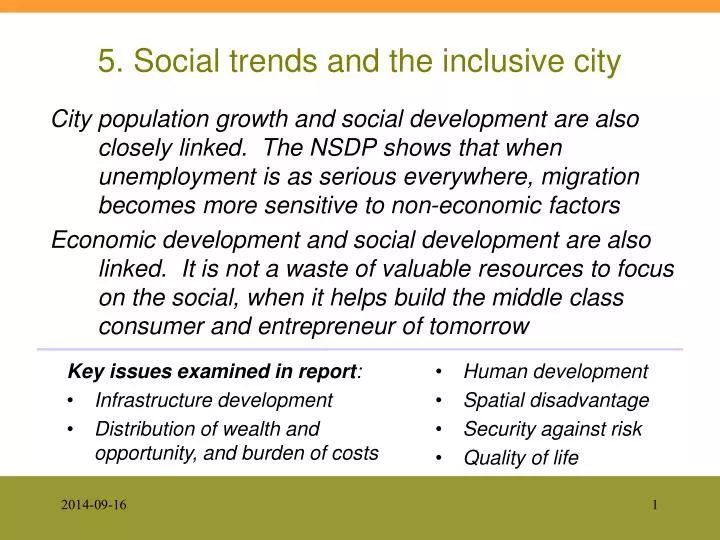 5 social trends and the inclusive city