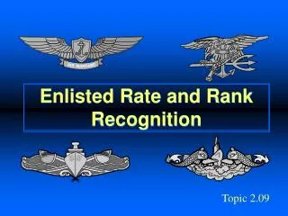 Enlisted Rate and Rank Recognition