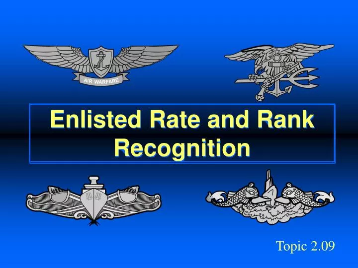 enlisted rate and rank recognition