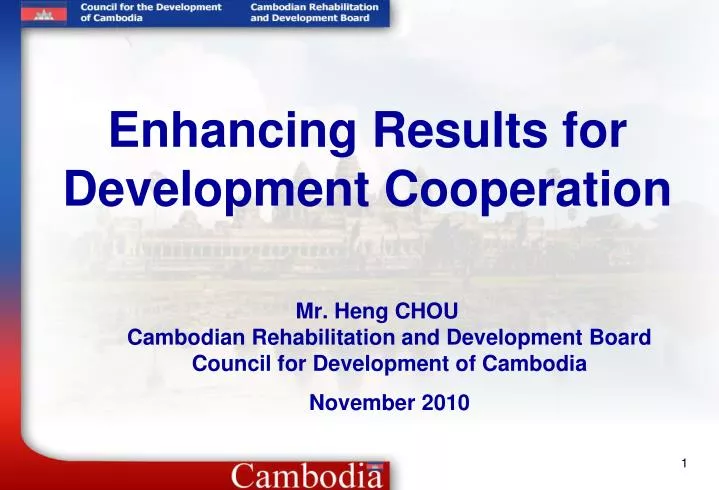 enhancing results for development cooperation