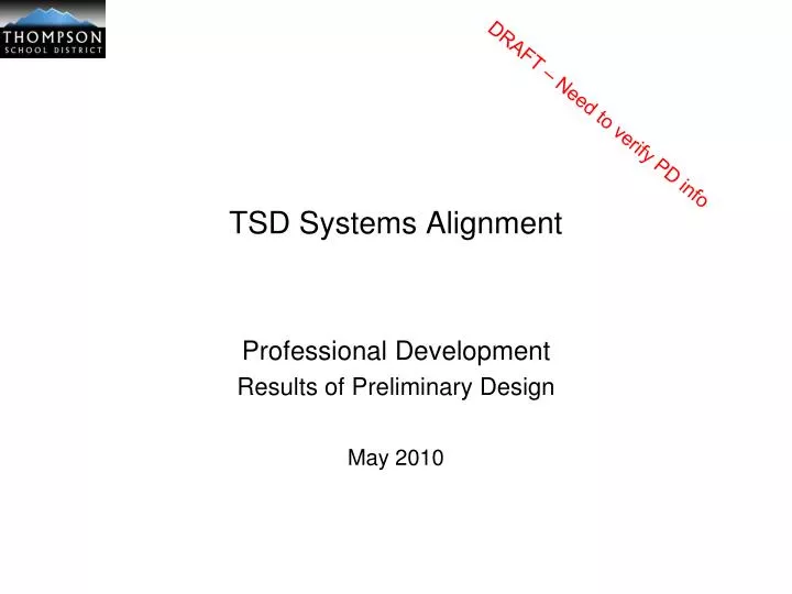 tsd systems alignment