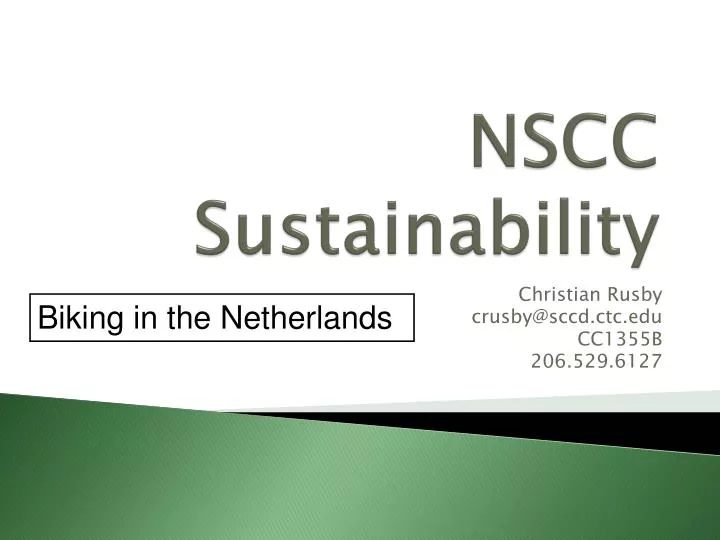 nscc sustainability