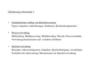 gliederung lehrmodul 1