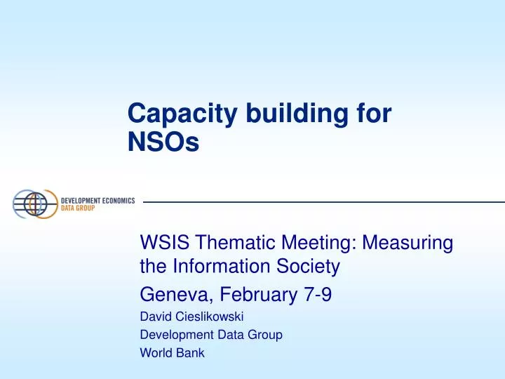 capacity building for nsos