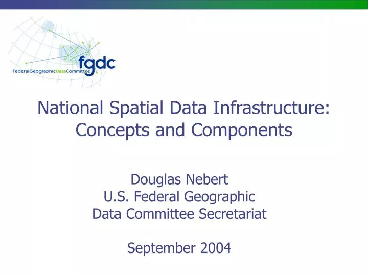 national spatial data infrastructure concepts and components