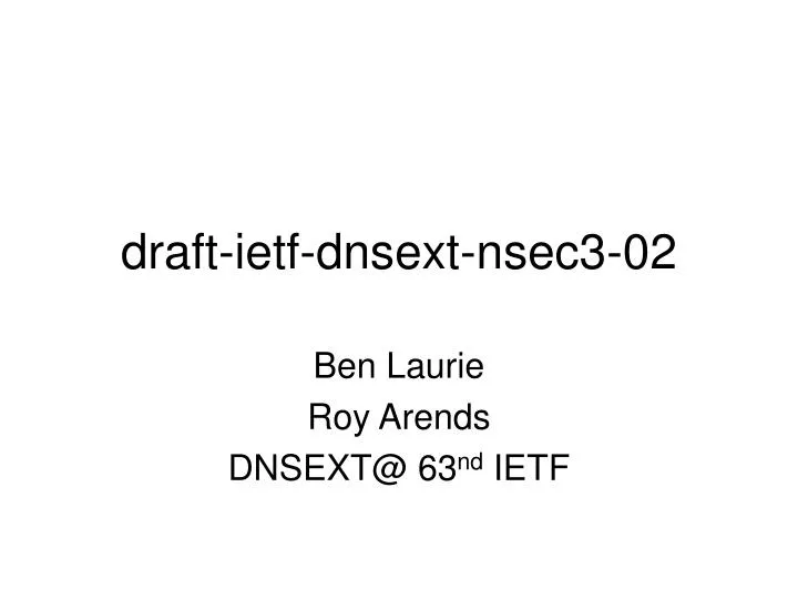 draft ietf dnsext nsec3 02
