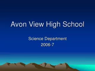 Avon View High School